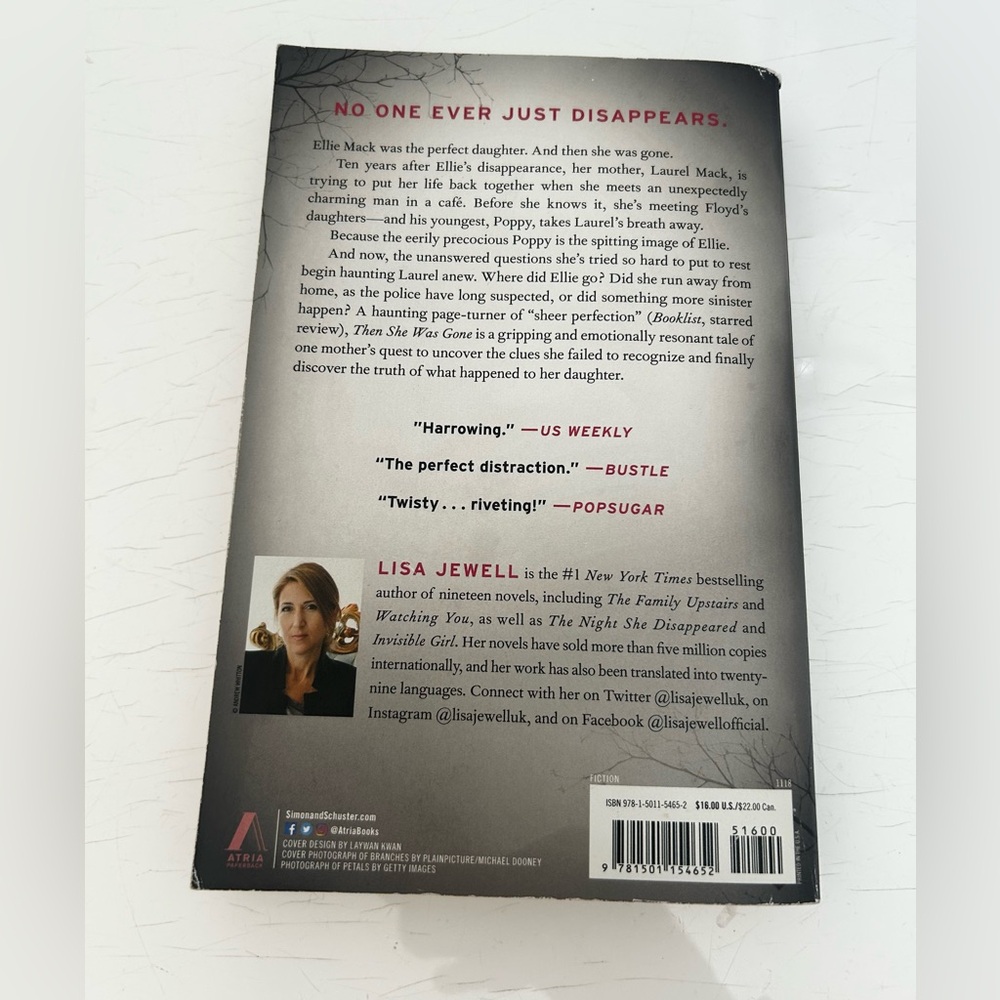 Then She Was Gone by Lisa Jewell Paperback Book Novel - Picture 3 of 3